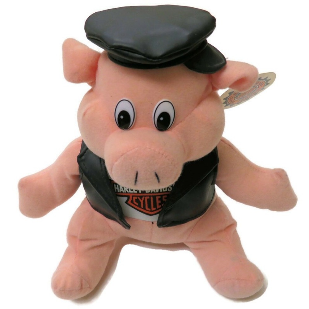 Harley Davidson Motorcycle Road Hog 11" Toy Stuffed‎ Animal Plush Hog Pig